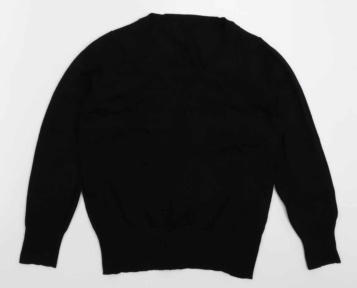 Additional front view of Preworn women’s black jumper, size UK 10