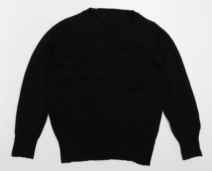 Additional front view of Preworn women’s black jumper, size UK 10