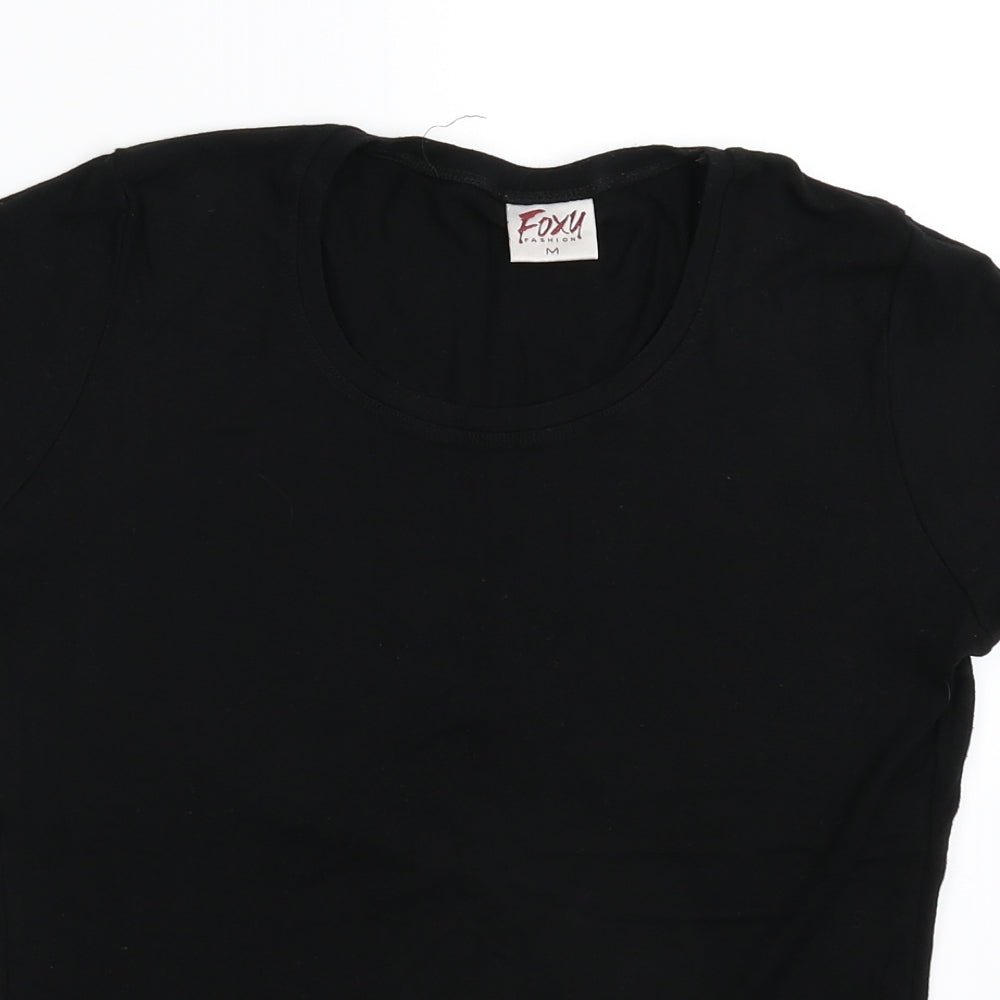 Foxy Womens Black   Basic T-Shirt Size M