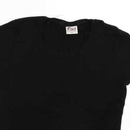 Foxy Womens Black   Basic T-Shirt Size M