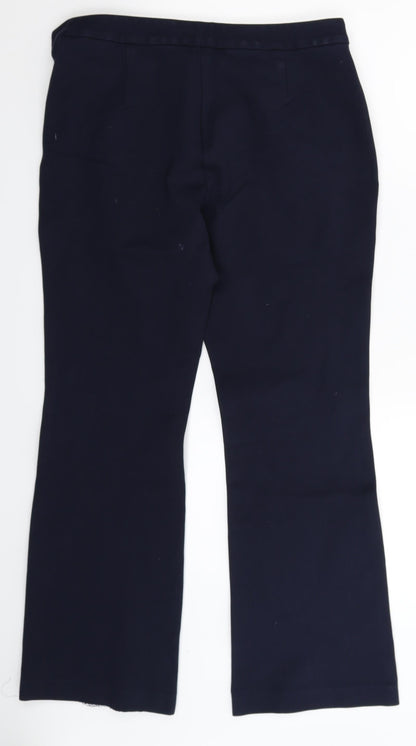 Womens UK Size 12 Marks and Spencer Regular Fit  Blue Trousers