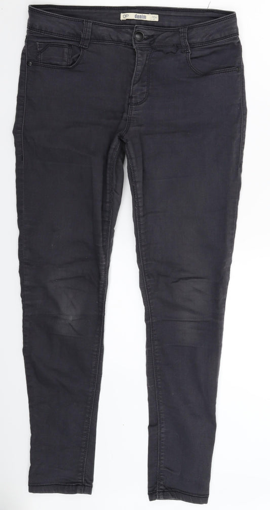 Dorothy Perkins Womens Grey  Denim Skinny Jeans Size 10 L29 in