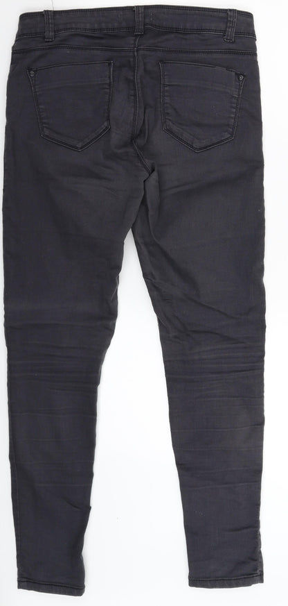 Dorothy Perkins Womens Grey  Denim Skinny Jeans Size 10 L29 in