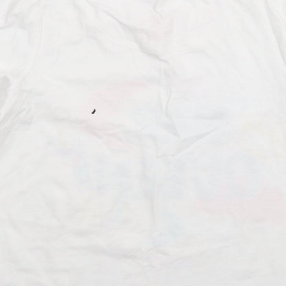 Brand and care label for Tu girls’ white solid top pyjama top, size 10-11, years