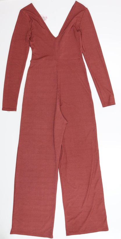 Miss Selfridge Womens Pink   Jumpsuit One-Piece Size 4 L27 in