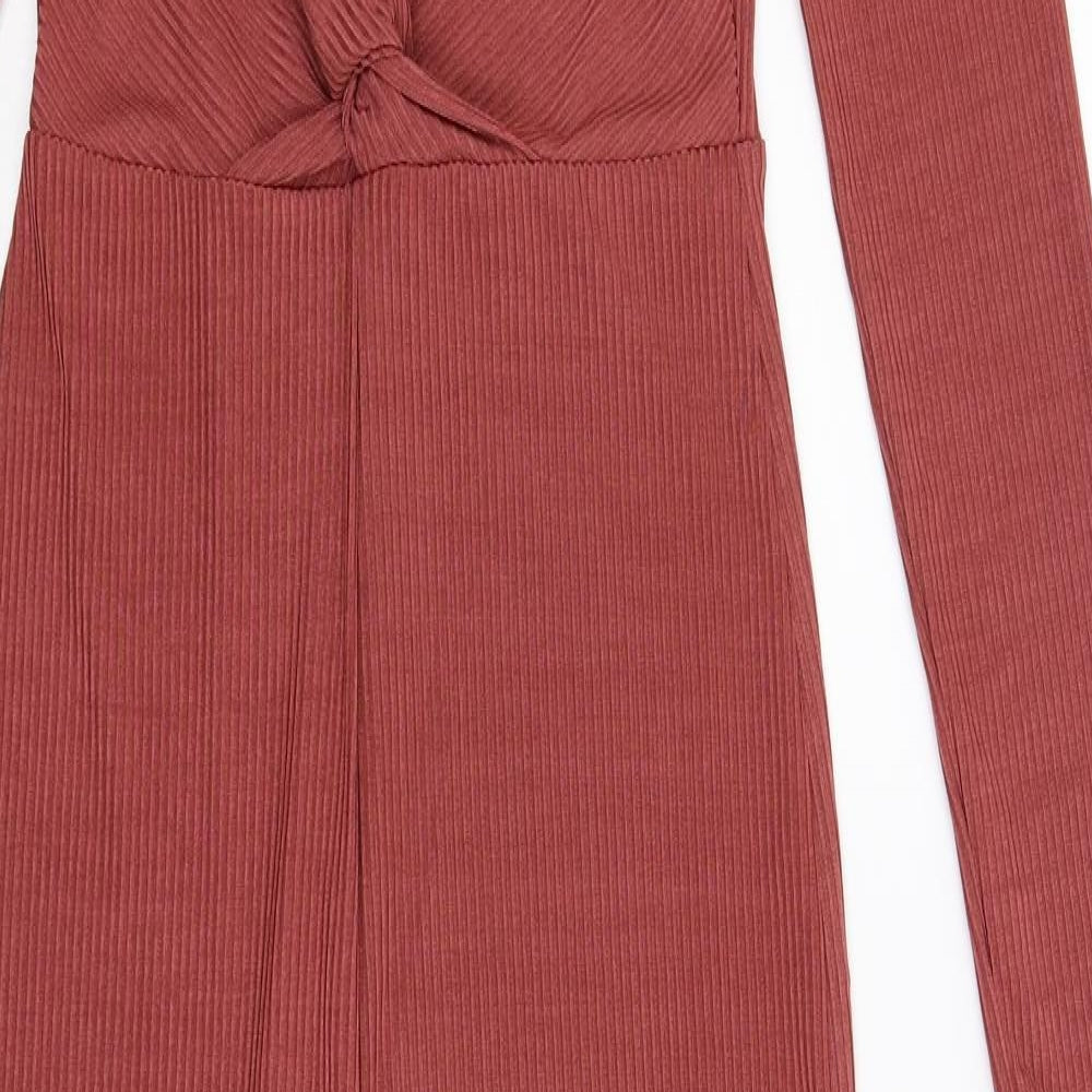 Miss Selfridge Womens Pink   Jumpsuit One-Piece Size 4 L27 in