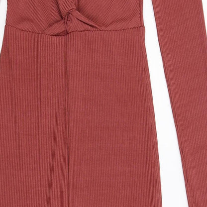 Miss Selfridge Womens Pink   Jumpsuit One-Piece Size 4 L27 in