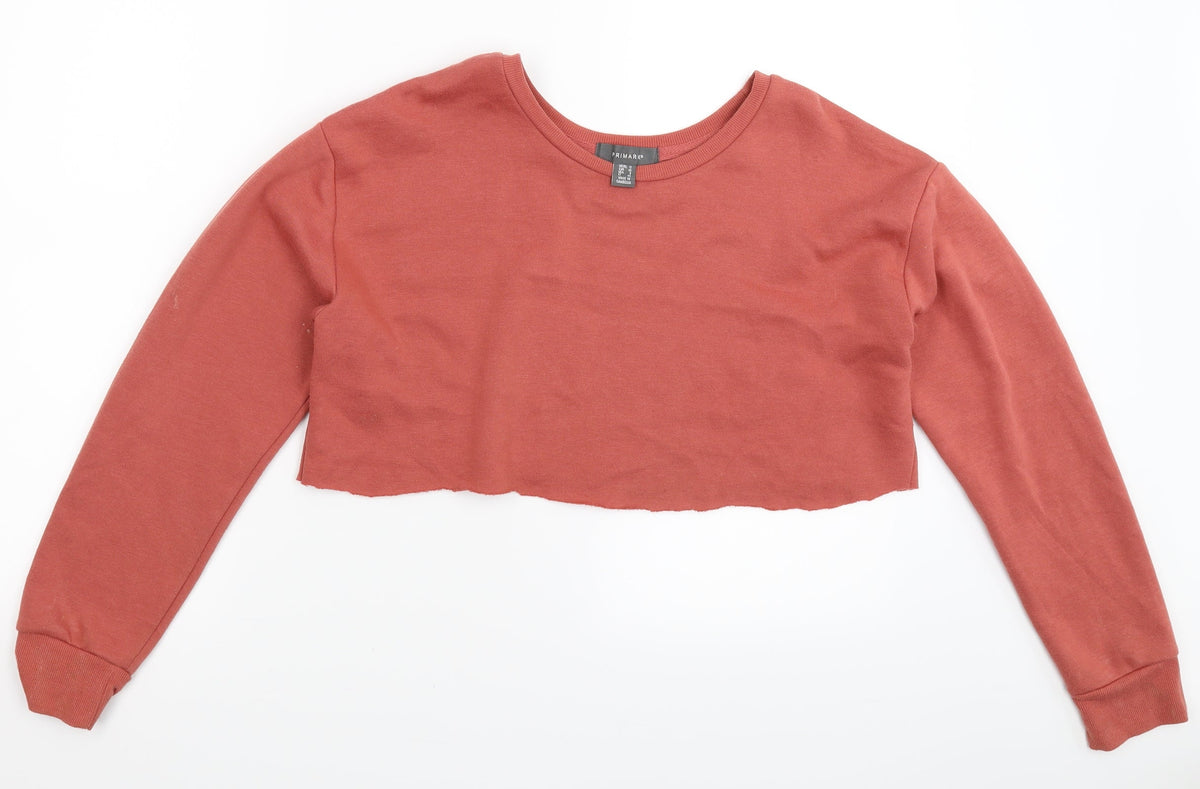 Additional front view of PRETTYLITTLETHING women’s beige pullover sweatshirt, size UK 12