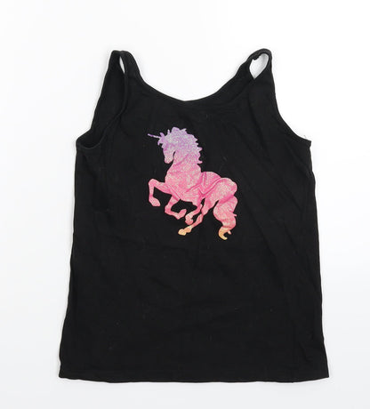 Primark Girls Black   Basic Tank Size 10-11 Years