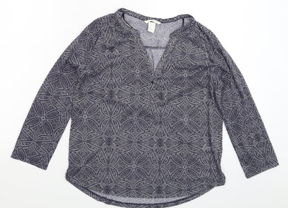 Womens UK Size S H&M Blue Basic T-Shirt