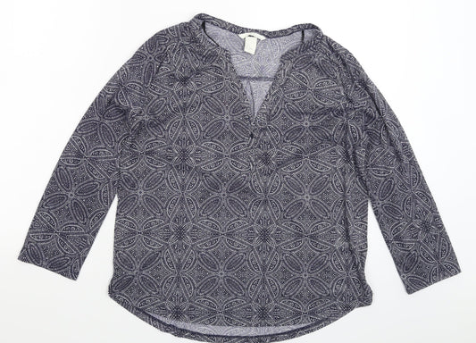 Womens UK Size S H&M Blue Basic T-Shirt