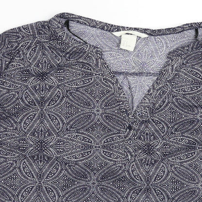 Womens UK Size S H&M Blue Basic T-Shirt
