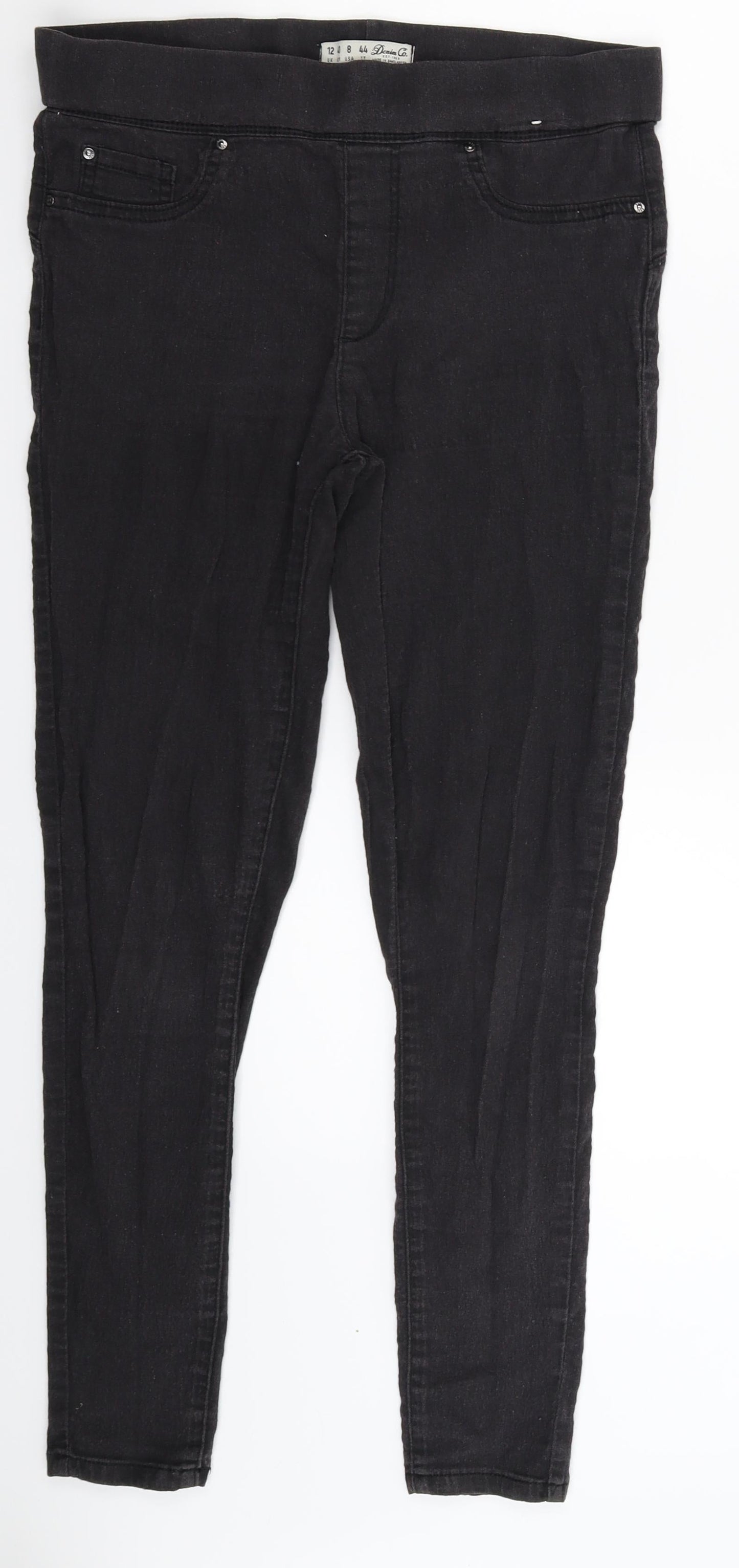Denim Co Womens Black  Denim Jegging Jeans Size 12 L26 in