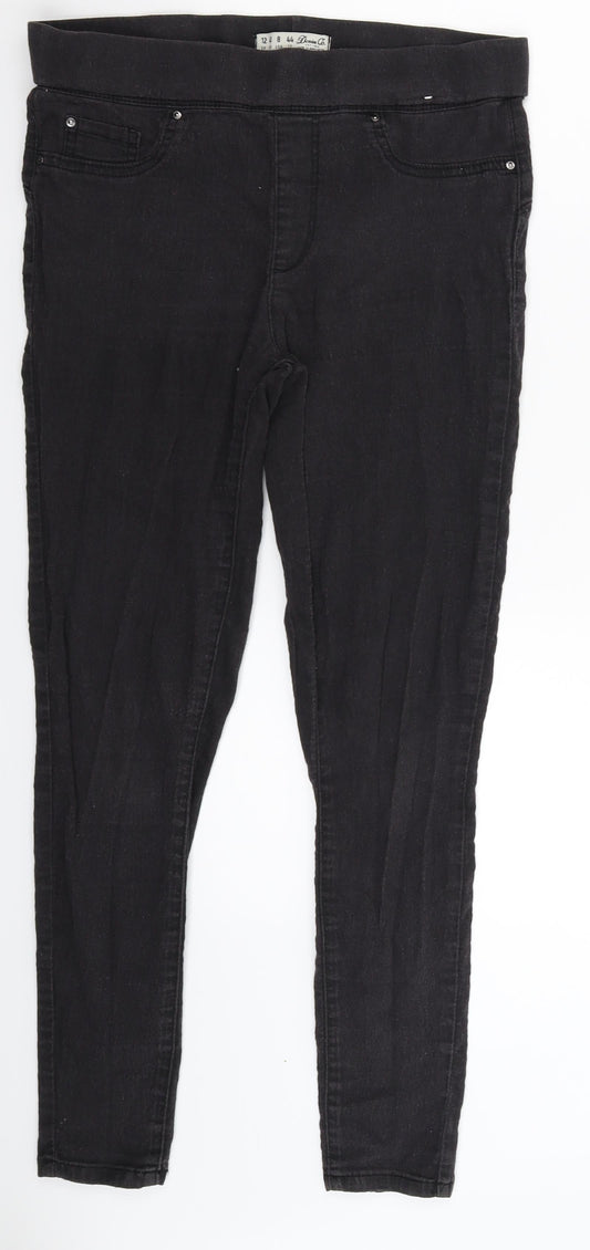 Denim Co Womens Black  Denim Jegging Jeans Size 12 L26 in