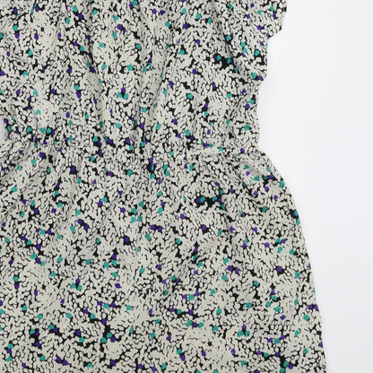 F&F Womens White Floral  Jumpsuit One-Piece Size 8