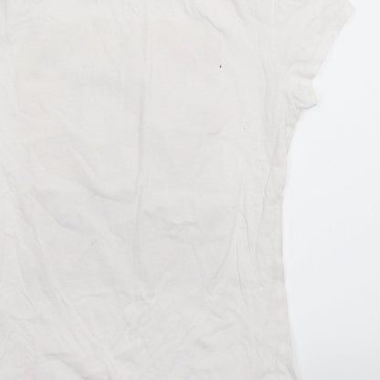 H&M Girls White   Basic T-Shirt Size 10-11 Years