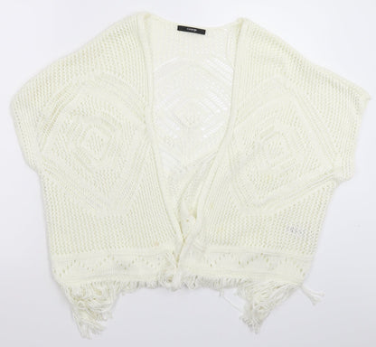 George Womens White  Knit Vest Jumper Size 16
