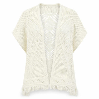 Front view of George women’s white knit vest jumper, size UK 16