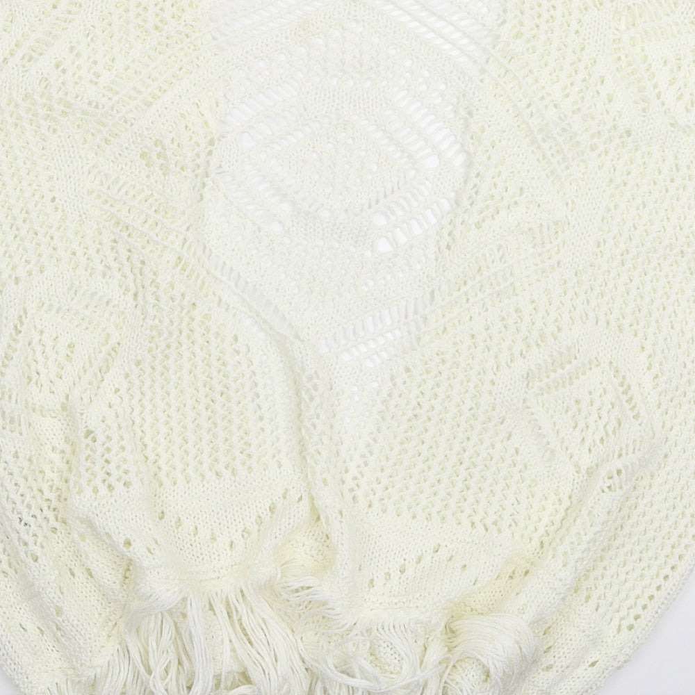 George Womens White  Knit Vest Jumper Size 16