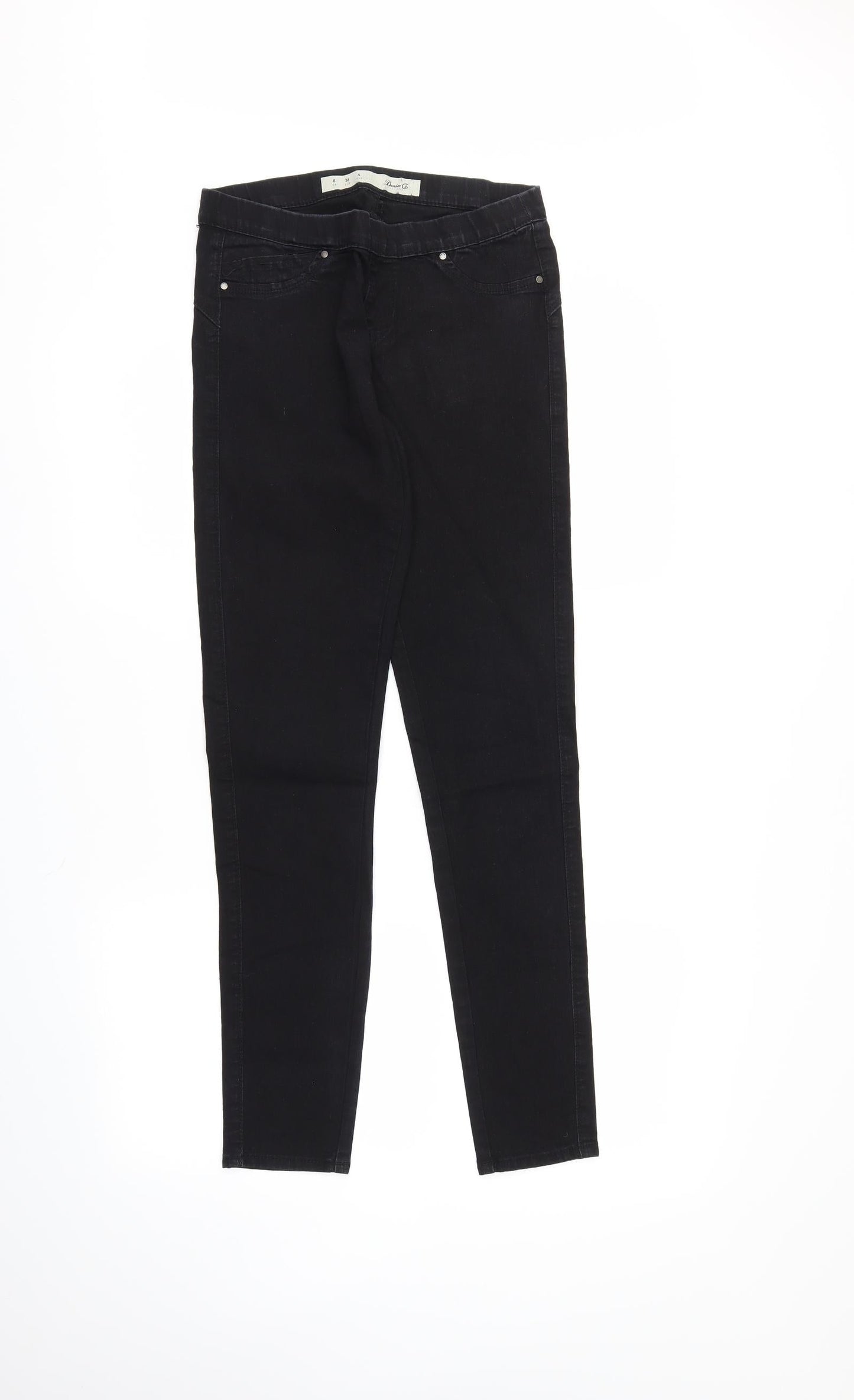 Womens UK Size 8 DenimCo Regular Fit Jegging Black Jeans