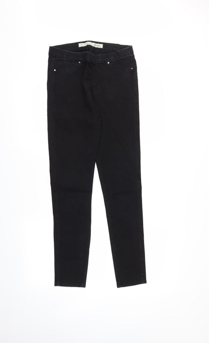 Womens UK Size 8 DenimCo Regular Fit Jegging Black Jeans