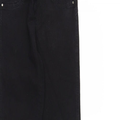 Womens UK Size 8 DenimCo Regular Fit Jegging Black Jeans