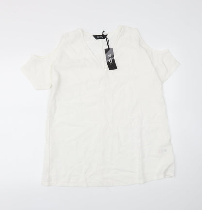 Womens UK Size M beyou White Basic Blouse