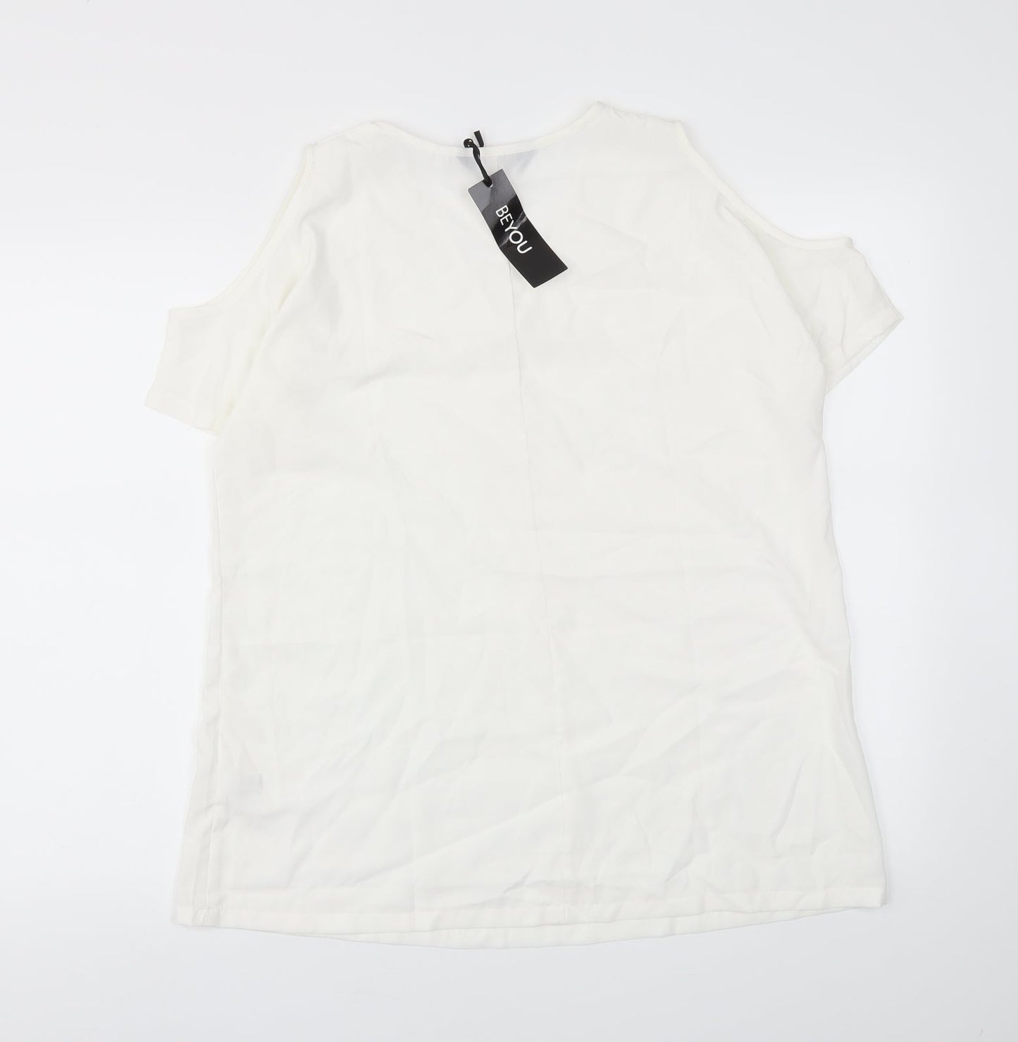 Womens UK Size M beyou White Basic Blouse