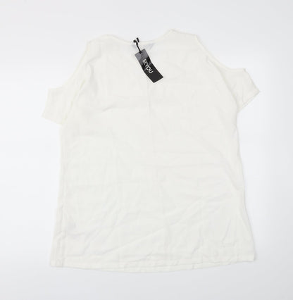 Womens UK Size M beyou White Basic Blouse
