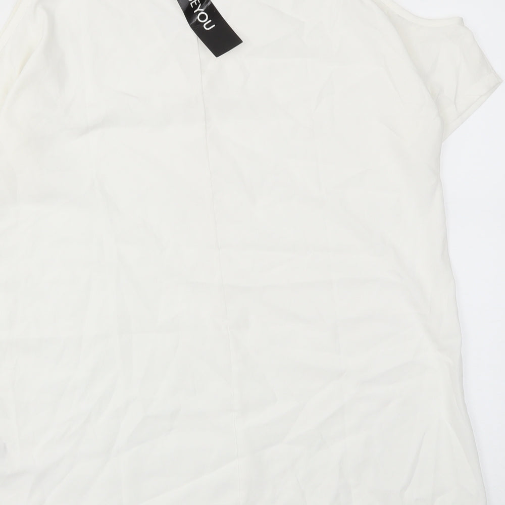 Womens UK Size M beyou White Basic Blouse