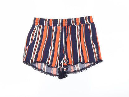 Atmosphere Womens Blue Striped  Culotte Shorts Size 8