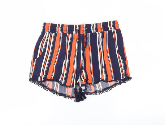 Atmosphere Womens Blue Striped  Culotte Shorts Size 8