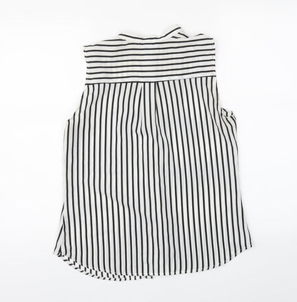 Womens UK Size 6 H&M White Basic Button-Up