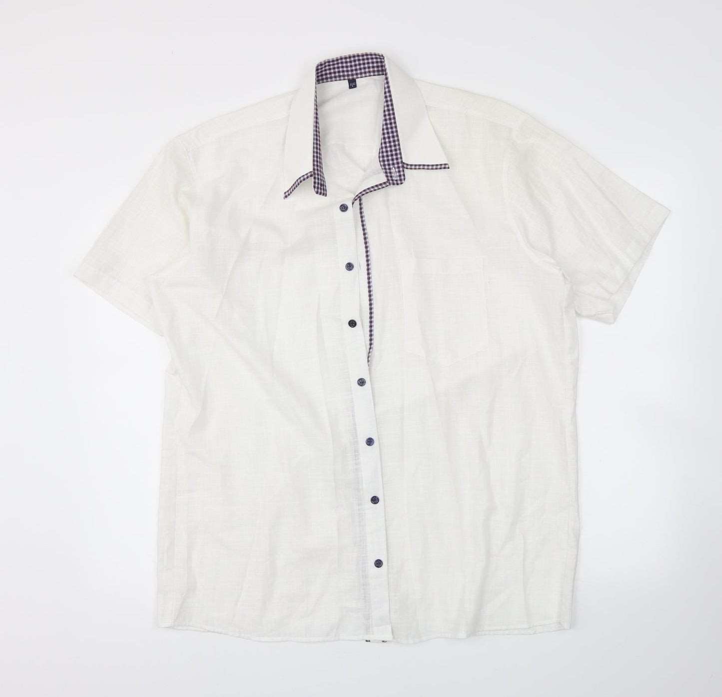 Preworn Mens White    Button-Up Size L