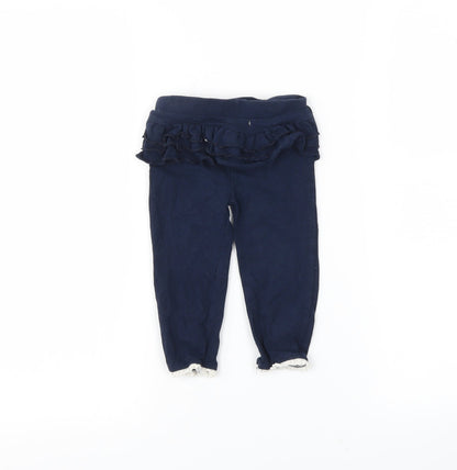 Crafted Girls Blue   Pedal Pusher Leggings Size 12-18 Months