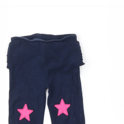 Crafted Girls Blue   Pedal Pusher Leggings Size 12-18 Months