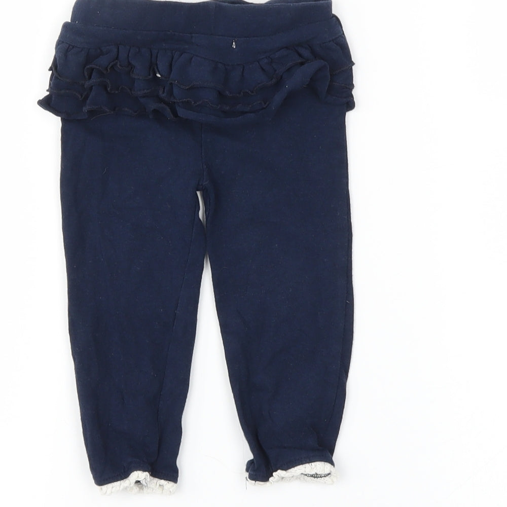 Crafted Girls Blue   Pedal Pusher Leggings Size 12-18 Months