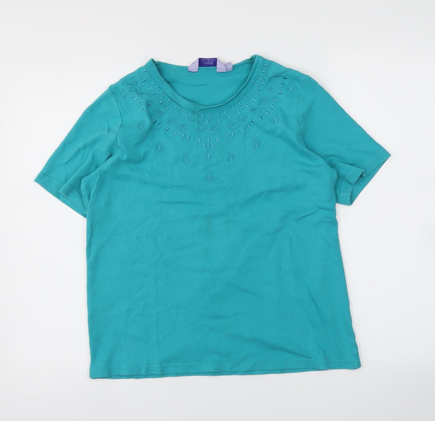 Honor Womens Green   Basic T-Shirt Size 14