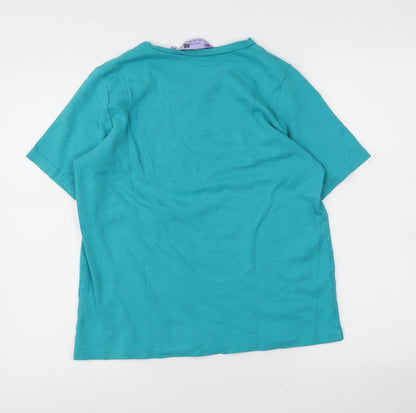 Honor Womens Green   Basic T-Shirt Size 14