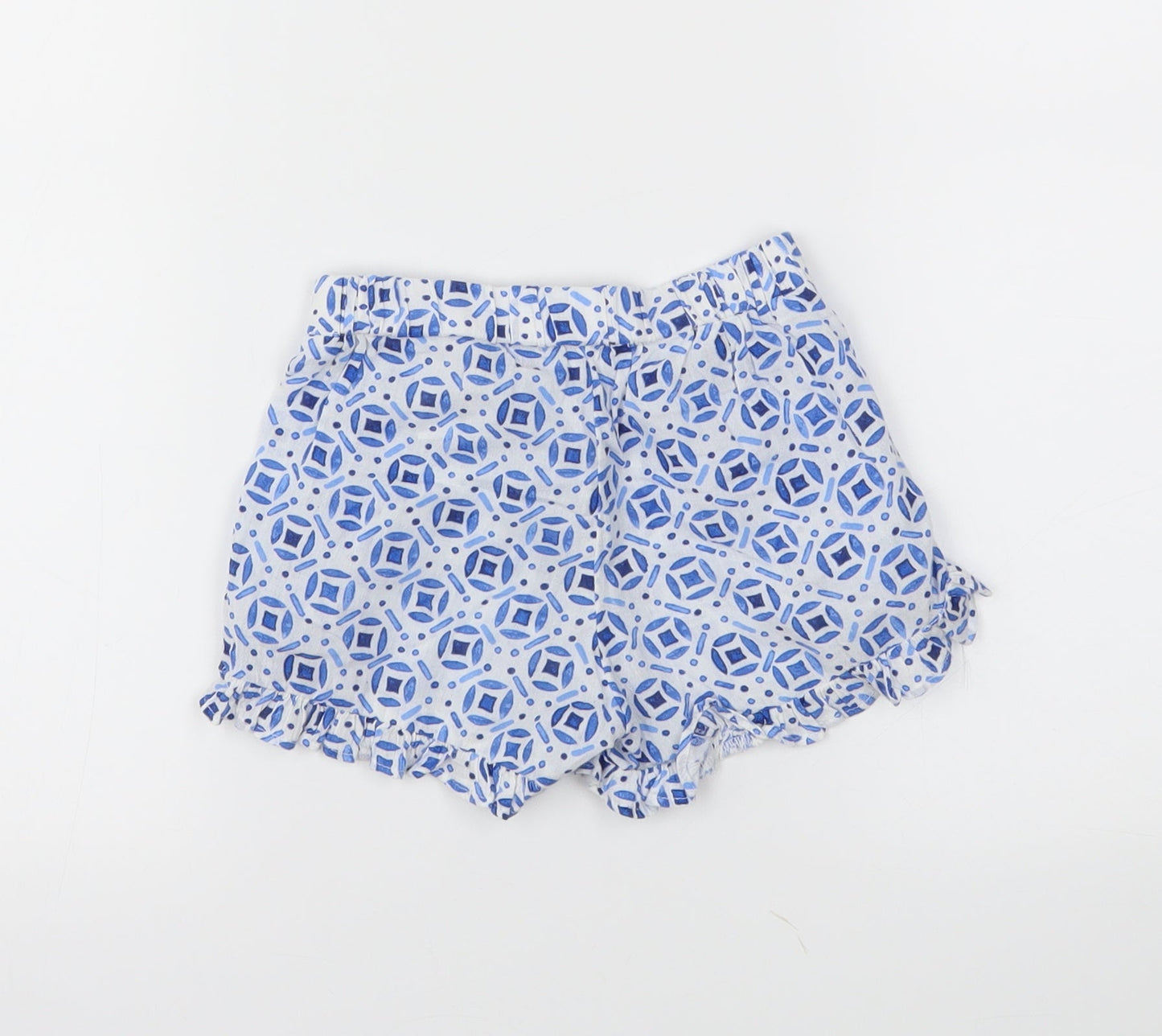 H&M Girls Blue Batik  Cropped Trousers Size 12-18 Months