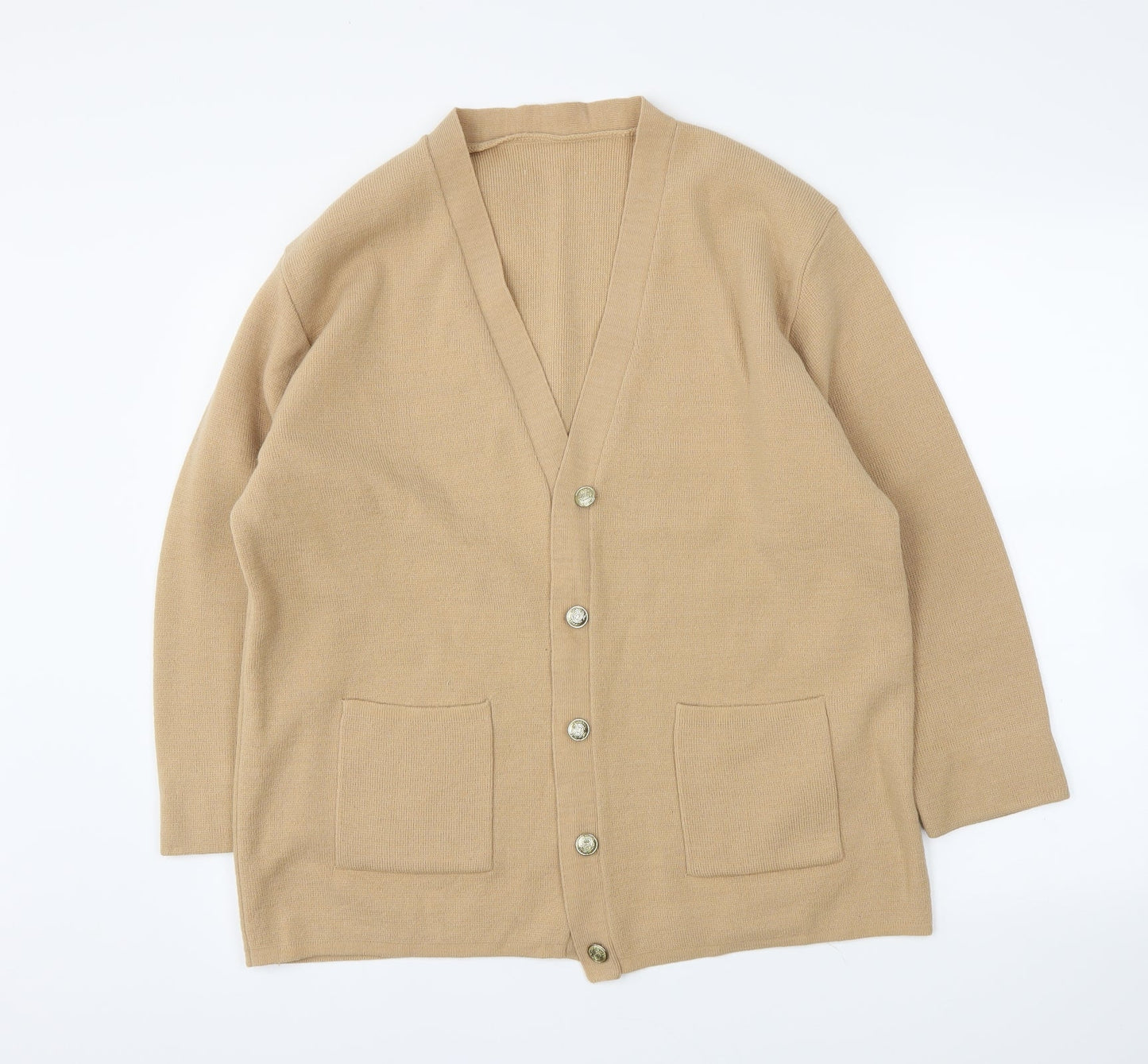 Preworn Womens Beige   Cardigan Jumper Size 16