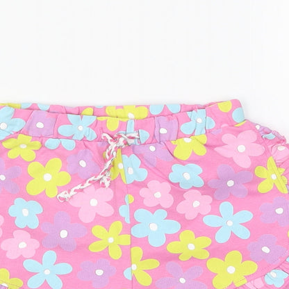 Preworn Boys Pink Floral  Cropped Trousers Size 12-18 Months