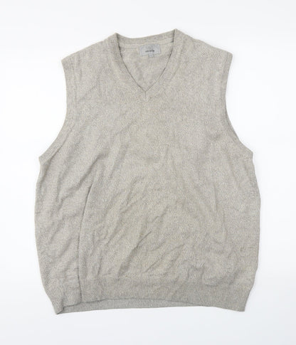 M&S Mens Beige   Pullover Jumper Size L