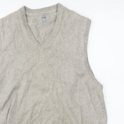 M&S Mens Beige   Pullover Jumper Size L