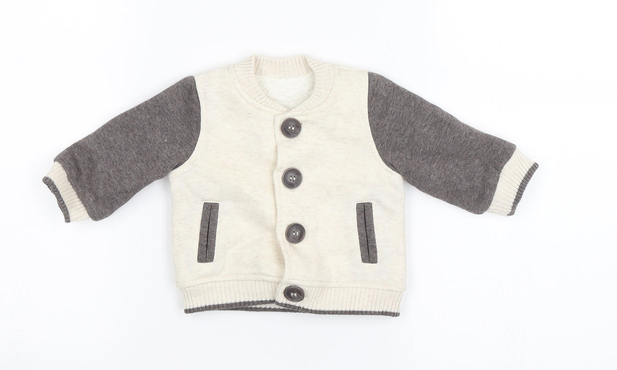 Front view of Nutmeg Beige Jacket, size 0-3, Months