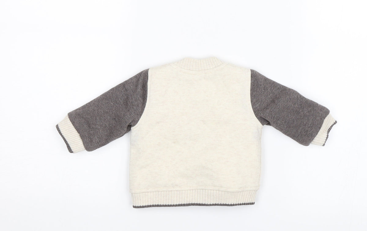 Back view of Nutmeg Beige Jacket, size 0-3, Months