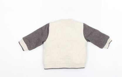Back view of Nutmeg Beige Jacket, size 0-3, Months