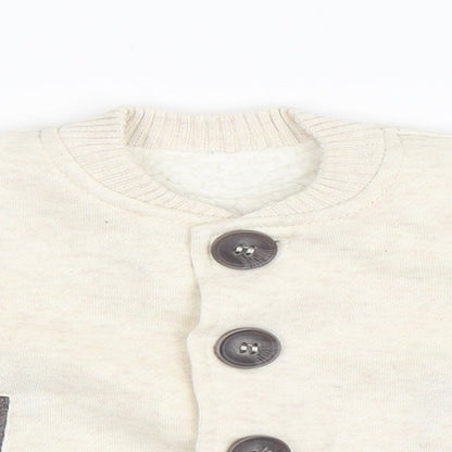 Close-up detail of Nutmeg Beige Jacket, size 0-3, Months