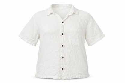 Womens UK Size XL Preworn White Basic Button-Up