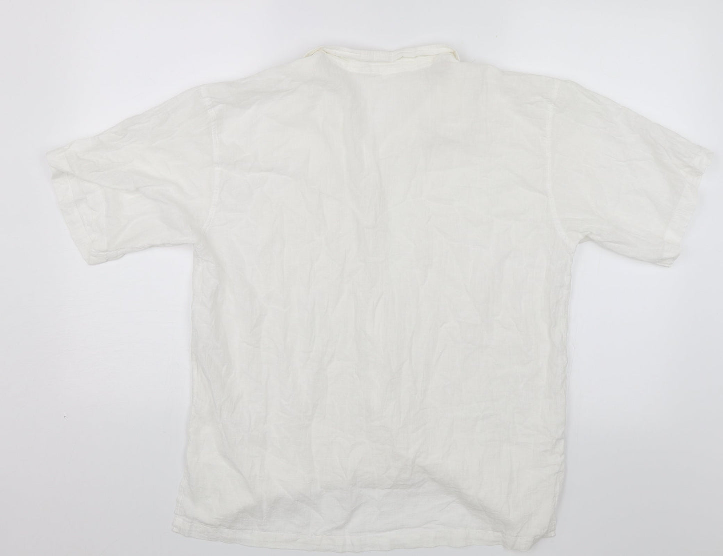 Womens UK Size XL Preworn White Basic Button-Up